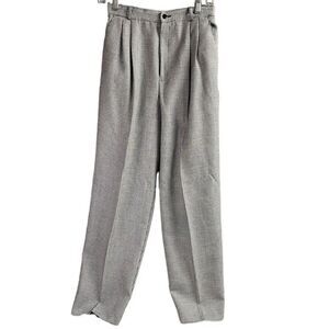 Christy Girl Vintage Houndstooth High Waisted Pleated Slacks Size 10